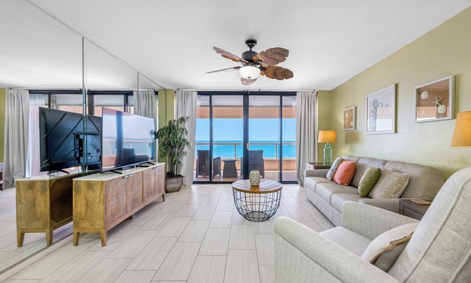 Sand Key Condo | CBC 1-15B - Gulf Front, private balcony, pool, hot tub, gym, pickelball!