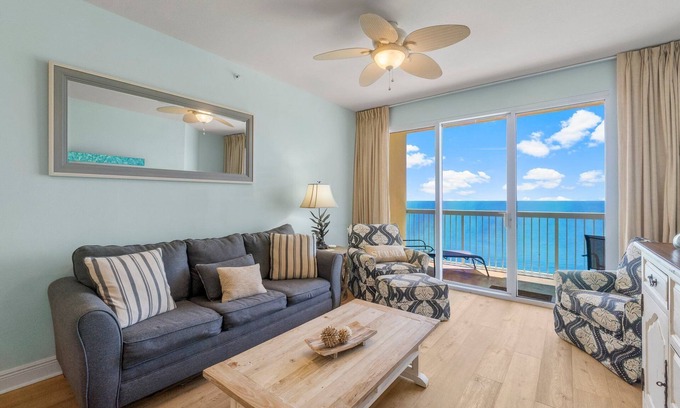 Miramar Beach Condo | CELADON!~Gulf Front~ Quiet West End~Free Beach Chair Service! Two Bedroom+Bunk Room!