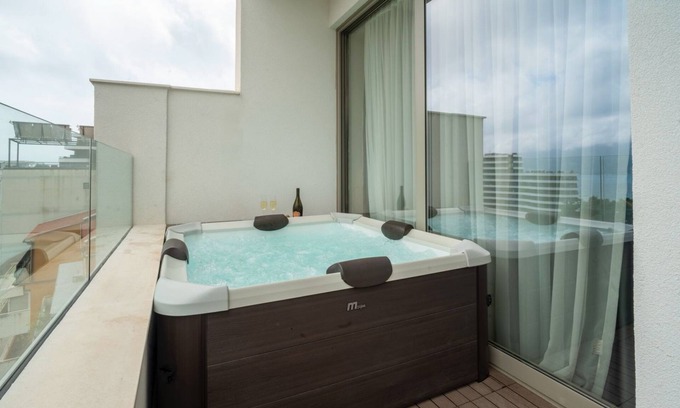 Budva Apartment | Celeste Room with hot tub and seaview