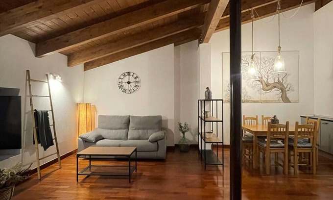 Jaca Apartment | Central Jaca Penthouse: Cozy 2BR + Sofa-bed, Fully Equipped Kitchen