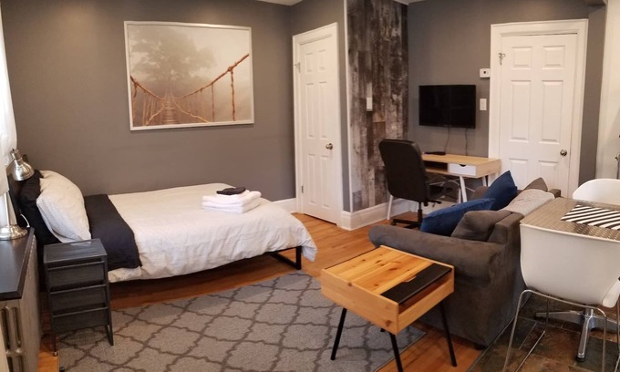 Sudbury Apartment | Central Studio --Ensuite Laundry -- Private entrance w/ deck #3