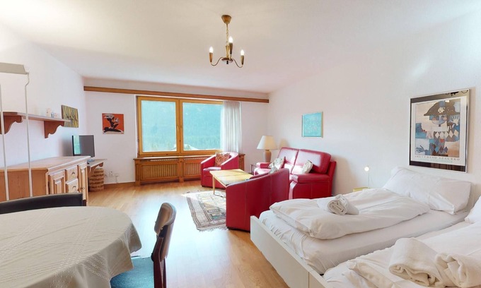 St. Moritz Apartment | Centrally located apartment house, about 10 minutes walk from St.