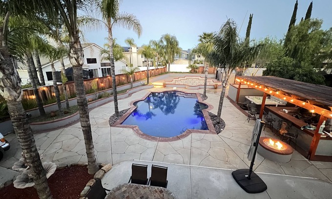 Temecula House | Centrally located beach-house themed resort style home with pool and hot tub