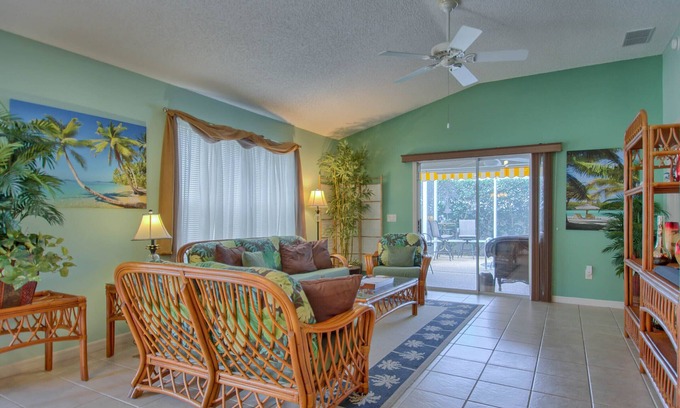 Mallory Square House | Centrally Located Pool Home with Golf Cart near Lake Sumter Landing!