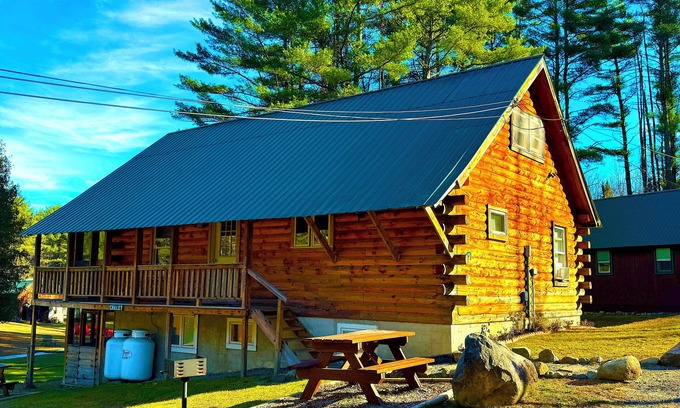 Chestertown House | Chalet Cabin, Pool/AC/Woodstove, Spacious Cabin, Loon Lake