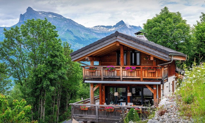 Combloux Ski Chalet | Chalet Caprice - all season elegant stay for 8 with spa - OVO Network