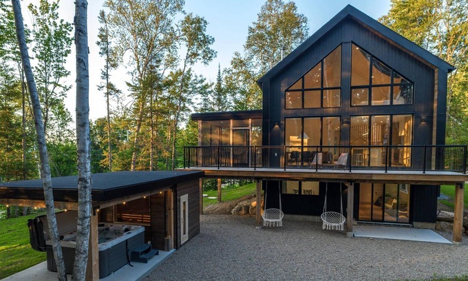 Lac-Superieur Ski Chalet | Chalet metsä Tremblant - Spa - Sauna - Forest