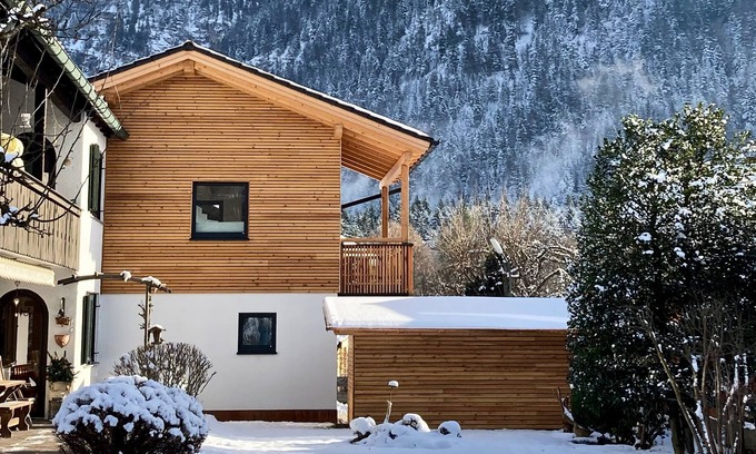 Farchant Ski Chalet | Chalet Panorama: Zugspitze view; NEW; Natural wooden house, hiking trails, ski lift, cross-country ski runs