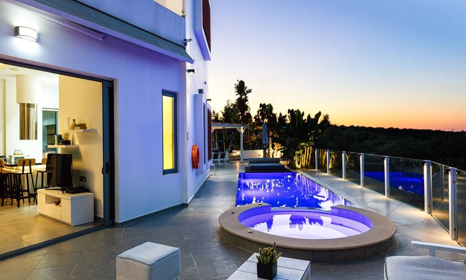Roumeli Villa | Chara Sensory Luxury Villa with Heated Pool & Gymn