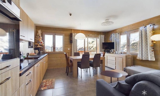 Les Eucherts Apartment | Charmant 3 pièces aux pieds des pistes avec balcon, parking et WiFi - FR-1-398-606