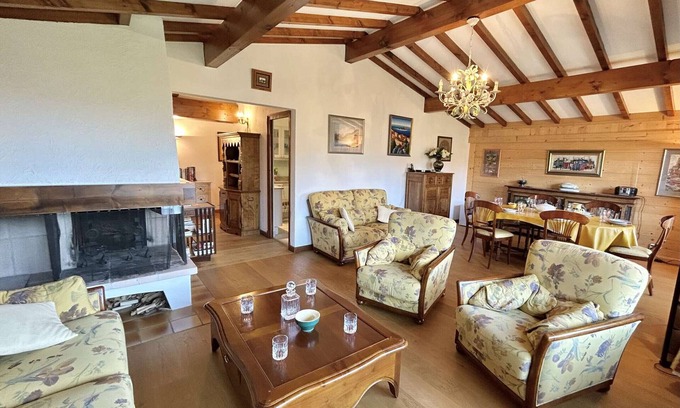 Le Planellet Apartment | Charming 2-Room Apartment, Sleeps 4, Close to Megève Ski Lifts