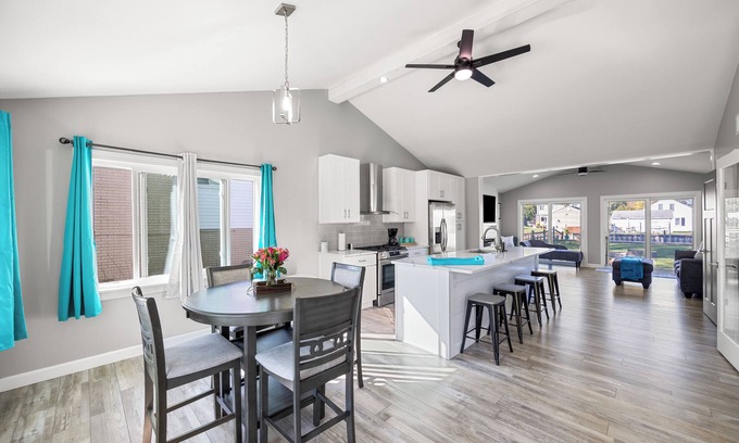 Harrison House | Charming 3-bedroom house on the Canal! Fireplace! Firepit! Pets Welcome!
