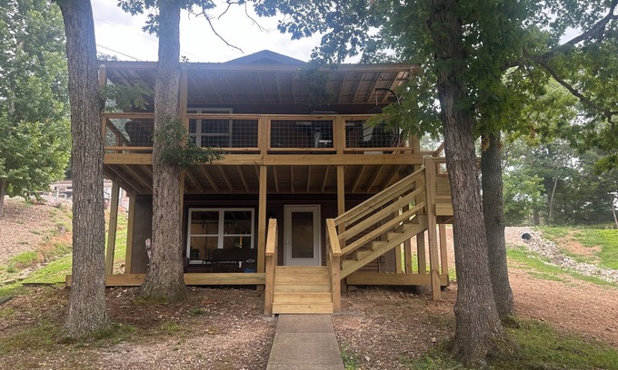Sunrise Beach House | Charming 3 bedroom, 2 bath house with dock & outdoor spaces in Sunrise Beach.