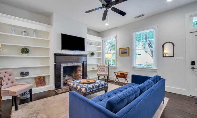 Beach Institute House | Charming Abode on Quiet Street w/Courtyard and Parking by Lucky Savannah