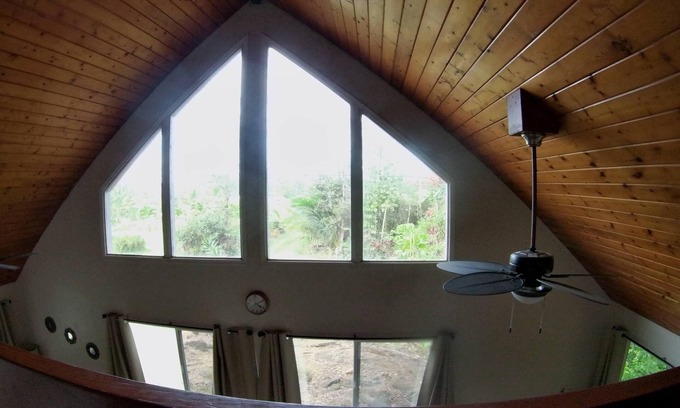 Keaau House | Charming AFrame home w/2BR, 2BA, office suite, AC, WiFi & outdoor living