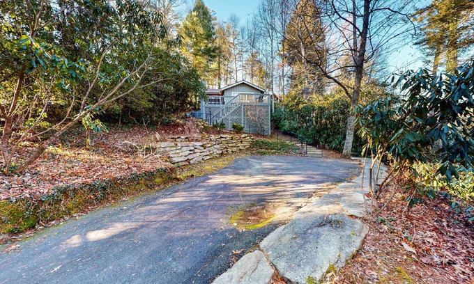 Mirror Lake Cabin | Charming cabin with private deck, fireplace, central AC, & private W/D