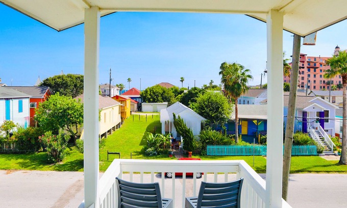 San Jacinto House | Charming dog-friendly rental with peekaboo ocean view & 1 block from beach