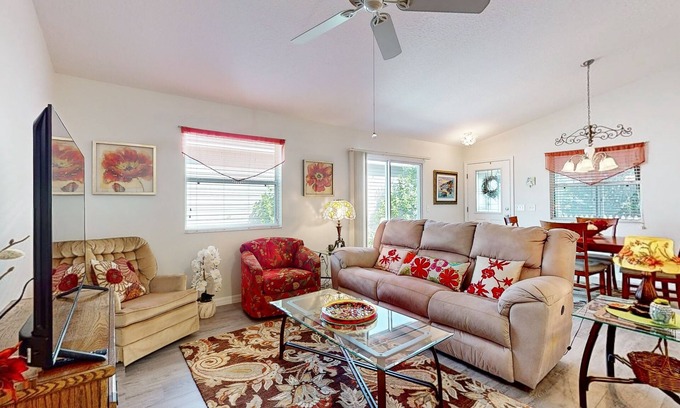 St. Charles House | Charming home in The Villages with golf cart, AC, WiFi, dog-friendly