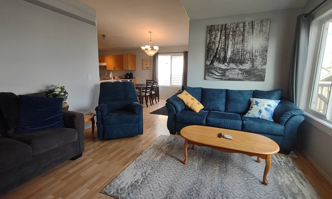 Grande Prairie House | Cheerful 3 Bedroom Home - Fully Stocked, Clean & Pet Friendly!