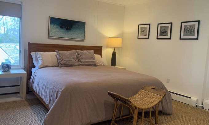 Shelter Island Heights Apartment | Chic 1 bedroom water view apt. with pool for summer and beyond