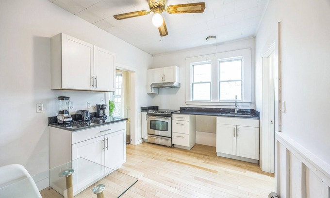 Easthampton Apartment | Chic Downtown Retreat Furnished 2-Bedroom with Trail Access & Outdoor Oasis