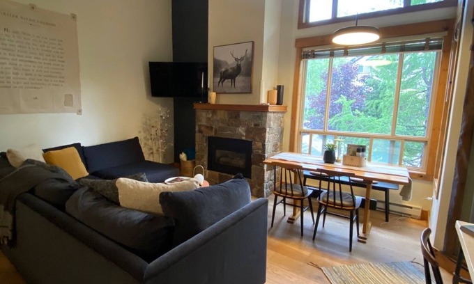 East Kootenay Condo | Chic mountain ski-in condo. Cozy gas fireplace, luxuriously appointed.