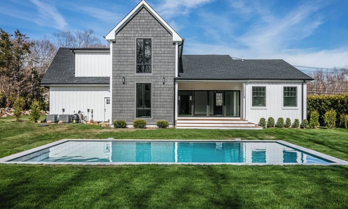 Mattituck House | Chic North Fork Haven with Pool & Firepit - Minutes from Beaches, Wineries.