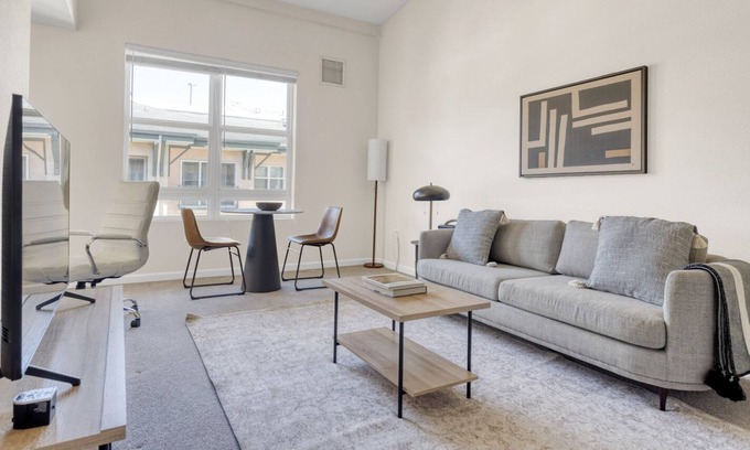 San Bruno Apartment | Chic San Bruno 1BR w/ Pool, W/D & Gym, easy highway access, by Blueground