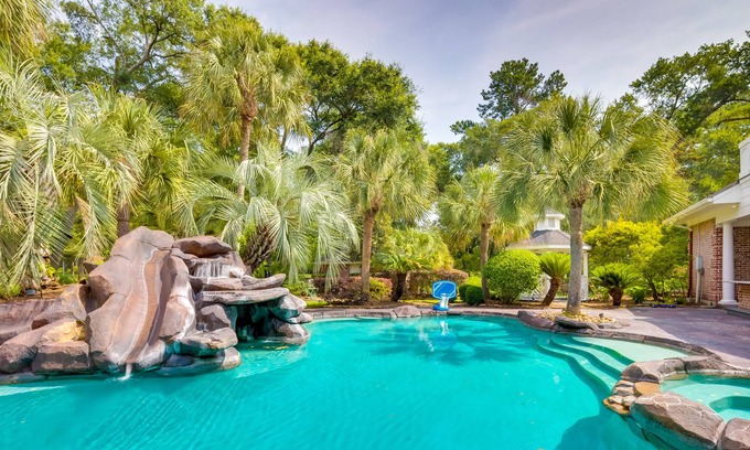 Tomball Villa | Chic Texas Escape w/ Pool, Grill & Home Theater!
