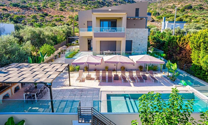 Mourniai Villa | Chris and Stratos villa with private ecologic pool and kid's playground!