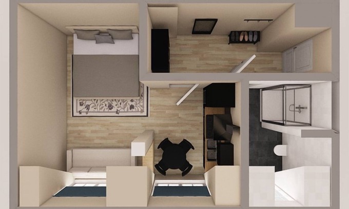 Zentrum Apartment | City Studio mit Wohnküche - Luga Homes - Chausseehaus