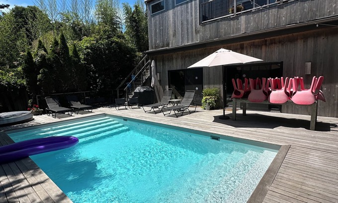 Fire Island Pines House | Classic 1960s Pines house, heated pool, AC
