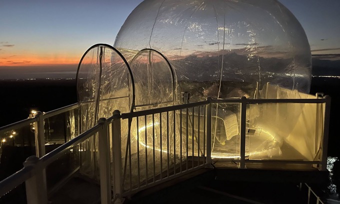 Kula Bed & Breakfast | Clear Bubble Tent w/Queen Size Bed, includes indoor bedroom and bathroom