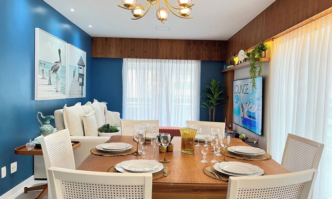 Algodoal Apartment | CM 304 - luxo conforto em frente ao mar