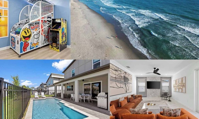 Melbourne Beach House | Coastal Cove | Luxe Beach Hideaway on Space Coast w/Theater, PVT Pool, Karaoke