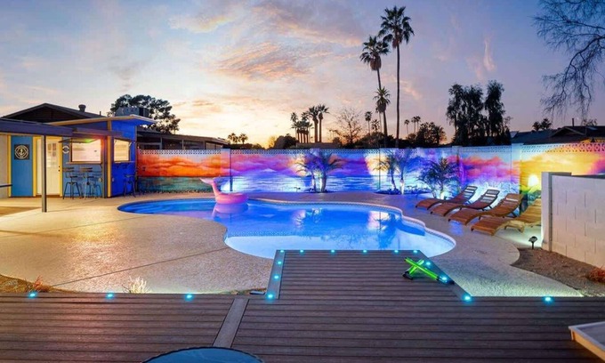 Tempe House | Coastal Retreat: Festive Deck w/Pool & Beach Bar