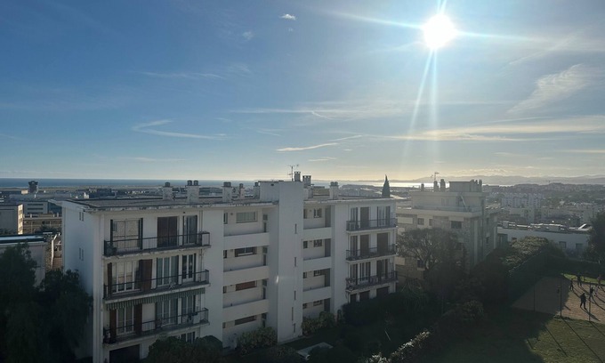 La Californie Apartment | Cocon Azur 4 bedrooms 2 bathrooms panoramic sea view close to the beach
