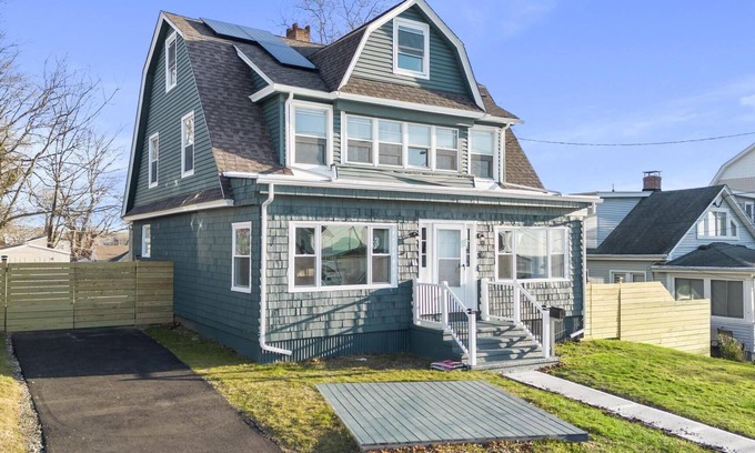 West Haven House | Colonial steps from beach: 3BR, 2BA Oasis with Hot Tub