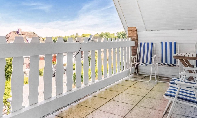 Bad Rehburg Apartment | Colorful vacation apartment with a view of the surrounding fields.