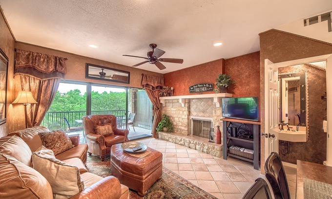 New Braunfels Condo | Come Stay at the Beautiful River Haus at Camp Warnecke Estates!