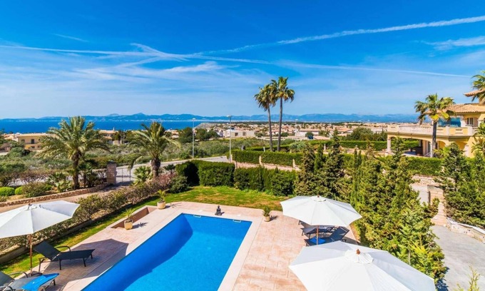 Badia Blava Villa | Comfortable sea view villa with pool.