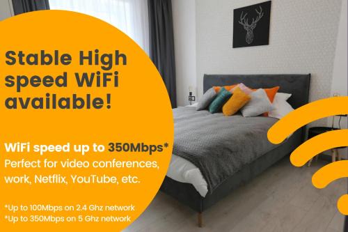 Kaunas Apartment | Comfy 2 Room Apartment - Free Parking - 350Mbps WiFi - Netflix