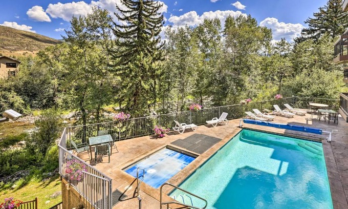 Eagle-Vail Apartment | Comfy Avon Condo with Pool and Eagle River Views!