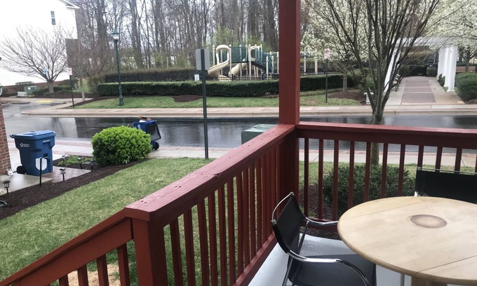 Clarksburg Apartment | Comfy bedroom with exclusive full bath, patio and private entrance
