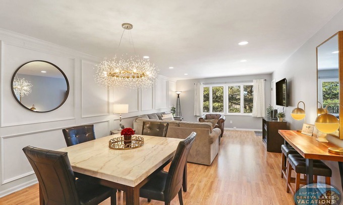 Lake Geneva Condo | Comotose by the Lake- Beautiful condo with pool- Easy walk to lake!