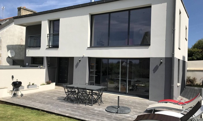 Carantec House | Contemporary house 8 people near beach and Callot Island