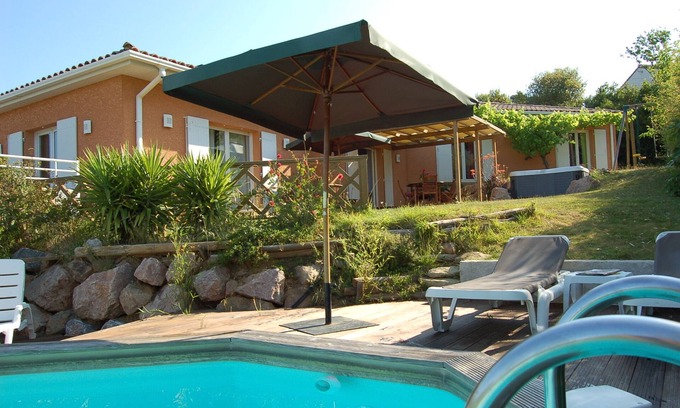 Autignac Villa | Contemporary Villa, Superb View, Landscaped Garden With Pool, Spa