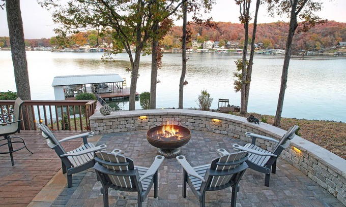 Sunrise Beach House | Conveniently Located Lakefront Home - Gorgeous Views - Privacy - Dock In Cove