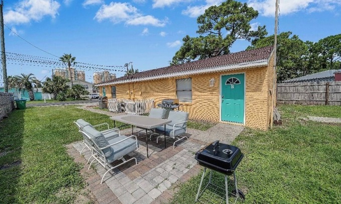 Gulf Lagoon Beach House | Conveniently located 3 block from beach! Rick Seltzer park restroom & lifeguard