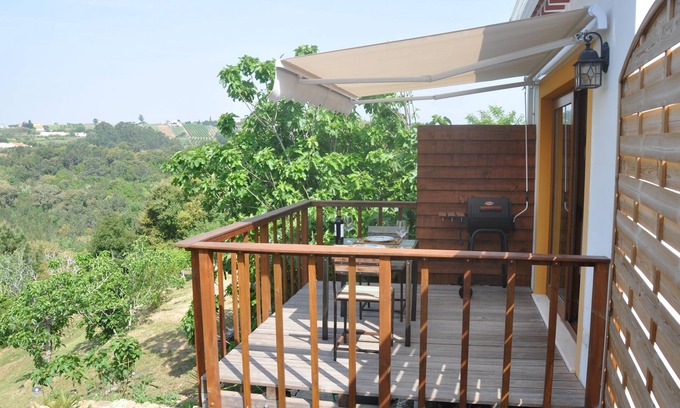 Obidos Apartment | Converted stables - double studio 8km Obidos with elevated deck & full kitchen